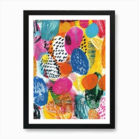 Abstract Jelly Bean Pattern Painting Art Print