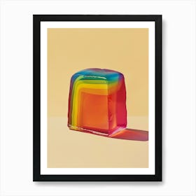 Rainbow Jelly Jell O Beige Illustration 1 Art Print