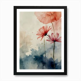 Watercolor Flowers 46 Art Print