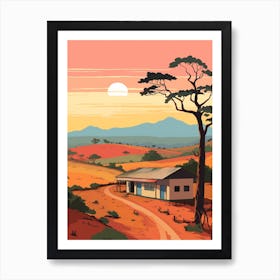 Nicaragua Travel Illustration Art Print