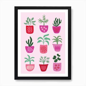 Pot Plants Art Print