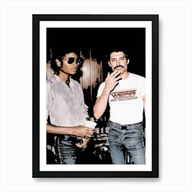 Freddie Mercury queen and Michael Jackson 1 Affiche