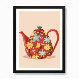 Teapot With Flowers 9 Art Print