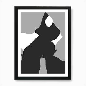 Silhouette Of A Dog 2 Art Print