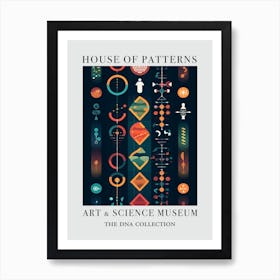 Dna Art Abstract Illustration 5 House Of Patterns Art Print