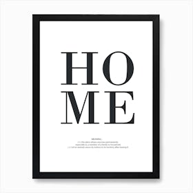 Home Meaning Art Print