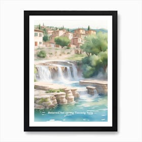 Saturnia hot spring Tuscany Italy Painting 2 Art Print