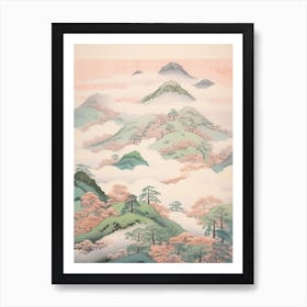 Mount Mitake In Tokyo, Japanese Landscape 1 Art Print