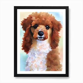 Poodle 2 Watercolour Dog Art Print