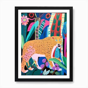 Maximalist Animal Painting Jaguar 4 Art Print