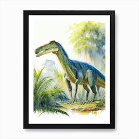 Baryonyx Watercolour Dinosaur Art Print