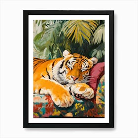 Tiger Sleeps Art Print