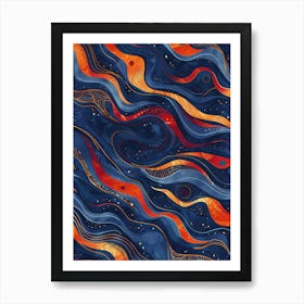 Abstract Wavy Pattern 11 Art Print