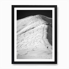 Ski Tracks In The Snow Art Print