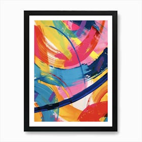 Colourful Brush Strokes 1 Art Print