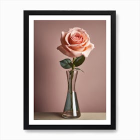 A Vase Of Pink Roses 10 Art Print