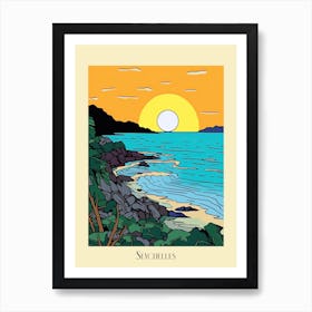 Poster Of Minimal Design Style Of Seychelles 1 Art Print