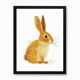 Dutch Rabbit Nursery Illustration 3 Art Print
