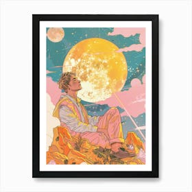 man to the sky Art Print