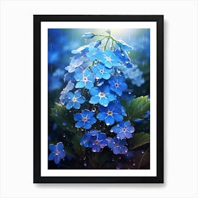 Forget Me Not Wildflower At Dawn (1) Art Print