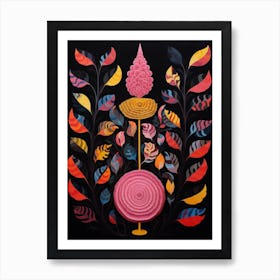 Celosia 1 Hilma Af Klint Inspired Flower Illustration Art Print