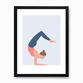 Scorpion yoga pose Art Print