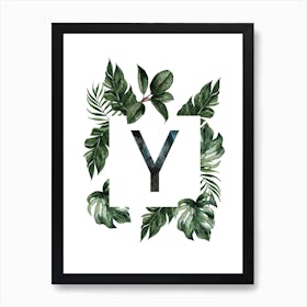 Botanical Alphabet Y Art Print