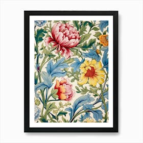 Floral Wallpaper 156 Art Print