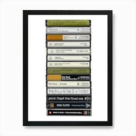 Pink Floyd - Collected Albums - Cassette Print Art Print