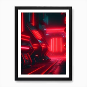 Redshift Neon Nights Space Art Print