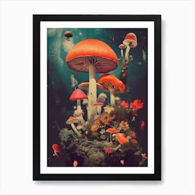 Mushroom Collage 2 Art Print