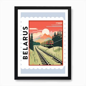 Belarus Travel Stamp Poster Art Print