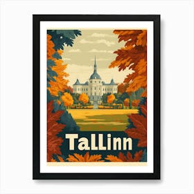 Aihrgdesign A Mid Century Modern Travel Poster For Tallinn Art Print