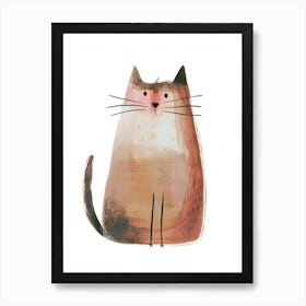 Australian Mist Cat Clipart Illustration 1 Art Print