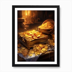 Gold Ingots And Coins Chinese New Year 4 Art Print