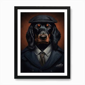 Gangster Dog Gordon Setter Art Print
