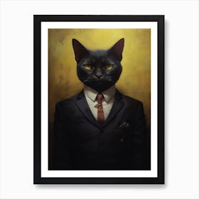 Gangster Cat Bombay Cat 2 Art Print