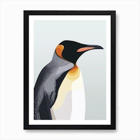 King Penguin Volunteer Point Minimalist Illustration 3 Art Print