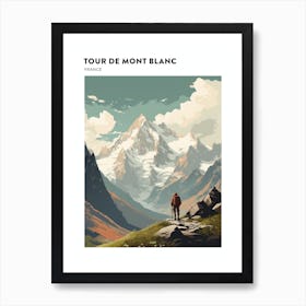 Tour De Mont Blanc France 8 Hiking Trail Landscape Poster Art Print