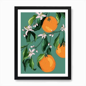 Juicy Orange Blossoms Art Print