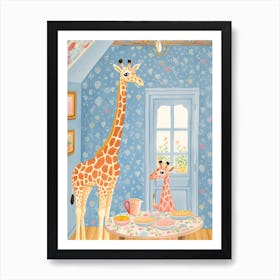 Animals Having Tea   Jiraffe 1 Art Print