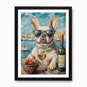 Frenchies Drink 17 Art Print