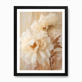 Boho Dried Flowers Peony 1 Art Print