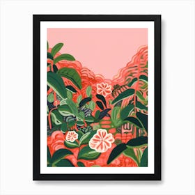 Boho Plant Painting Hoya Kerrii Art Print