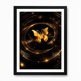 Golden Butterfly 8 Art Print