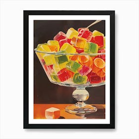 Winegums Jelly Sweets Candy Retro Illustration Art Print