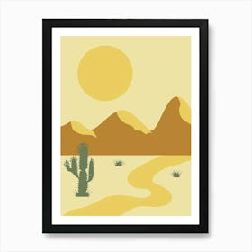 Cactus In The Desert 2 Art Print