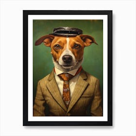Gangster Dog Jack Russell Terrier Art Print
