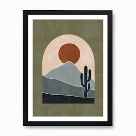 Cactus In The Desert 38 Art Print