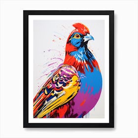 Andy Warhol Style Bird Pheasant 4 Art Print